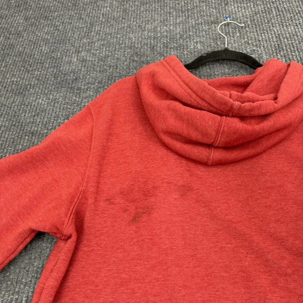 The North Face Hoodie Mens M Red Cotton Polyester Logo Pullover Gorpcore